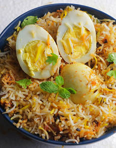 Fried Egg Biryani