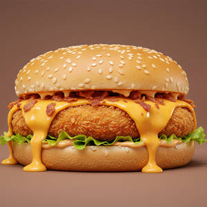 Cheesy Volcano Burger