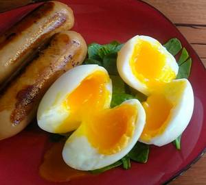 Boiled Eggs (Two) With chicken Sausage