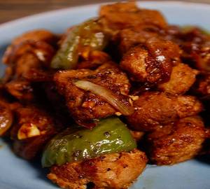 Soya Chunks Pepper Fry