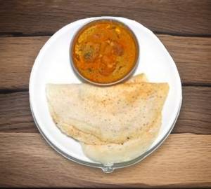 Soft dosa [2 piece] with chicken curry