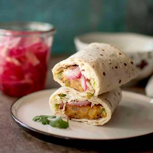 Aloo tikki kathi roll