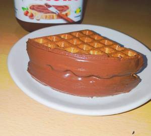 Waffle naked nutella