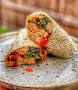 Peri peri chicken wrap