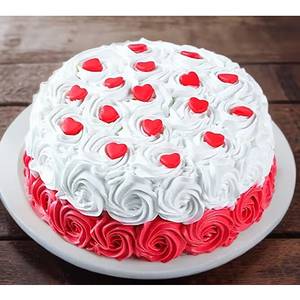 Red & White Chocolate Swirl Cake 500Gms