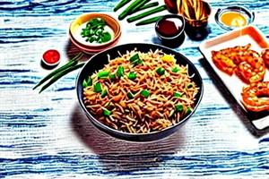 Schezwan Fried Rice  [Prawns]