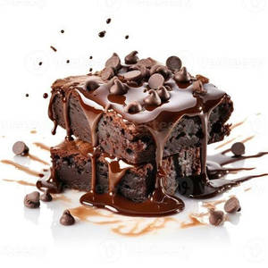 2 Brownie With Chocolate Sauce