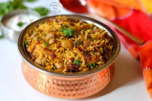 Mushroom Kadai Biryani