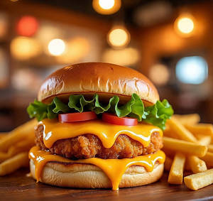 Cheesy Paneer Burger