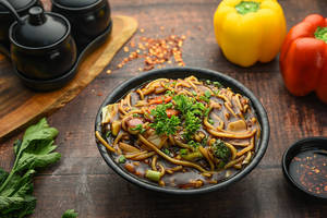 Veg Mongolian Bar-B-Cue Noodles [Serves 2]