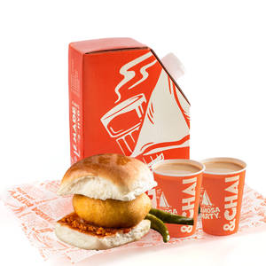 Vada Pav and Ginger Chai Combo