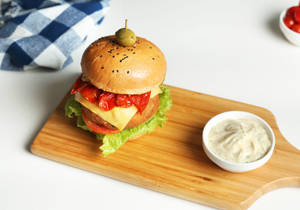 Mushroom & Cottage Cheese burger