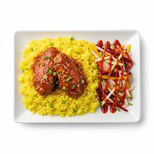 Indo-korean Chicken Wings Rice (2 Pcs)