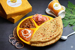 Paneer with Chole Paratha Combo