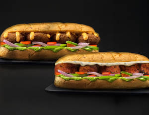 2 Sandwiches @ ₹75 each - Veg Tikki + Tikka Aloo