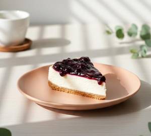 Blueberry Baked Cheesecake Slice