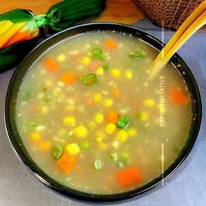 Veg sweet corn soup                    