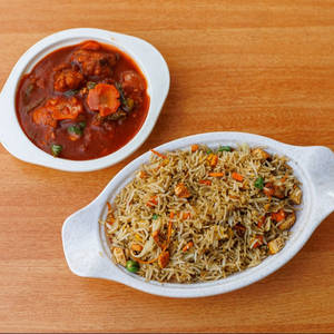 Chicken Fried Rice + Chilli Chicken