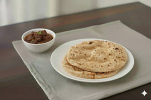 Chapati [2 Pieces] with Beef Roast - (Half)