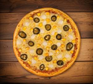 Jalapeno and corn pizza