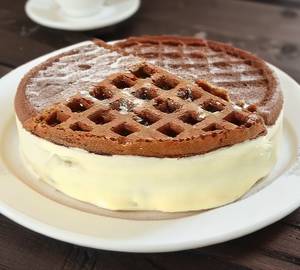 White chocolate Belgium waffle