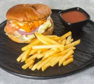 Burger aloo Patty with French Fries