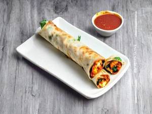 Double Egg Paneer Chilli Roll
