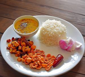 Dal chawal aloo bhujia combo