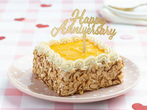 Anniversary Special Cake - Eggless Fresh Cream Pineapple [500g]