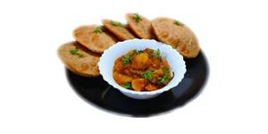 Rajgeera Puri 5 Pieces With Alu Curry