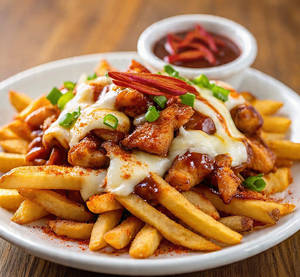 Spicy BBQ Chicken Loaded Fries