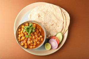 Chole with 4 Butter Tawa Roti