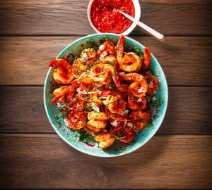 Chilli prawns