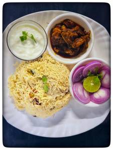 Bagara Rice [Serves 2]+Chicken Fry [Serves 1]+Curd