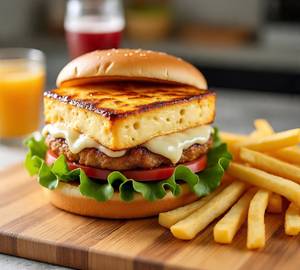 Spicy Paneer Cheese Burger
