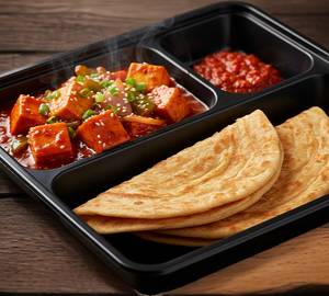 Malabar Paratha (2 Pcs) With Chilli Paneer Combo