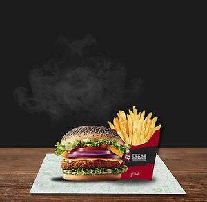 Mashed Potato Burger & Fries Combo