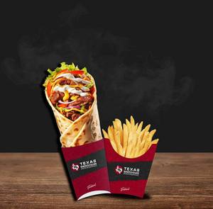 Veg Smoked Wrap + Fries Combo