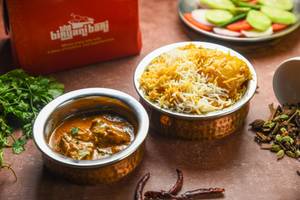 Aloo Biryani + Mutton Kossa