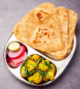 2 plain prantha alloo