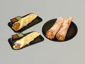 Paneer Bhurji Roll [Double] With Egg Roll [Double]