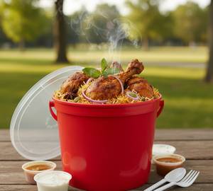 Hyderabadi Chicken Dum Bucket Biryani