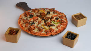 Chicken Manchurian Pizza