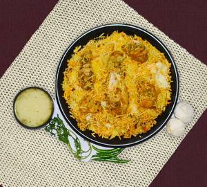 Hyderabadi Chicken Dum Biryani ( 2 Piece. )  ( Full  )
