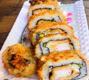 Inside out tuna kimbap fry