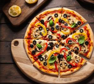 Black olives cheese pizza