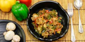 Crispy Veg. With Garlic Sauce