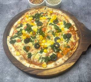 No Onion No Garlic Florentina Pizza , Thin Crust