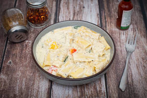 White Sauce Rigatoni Pasta