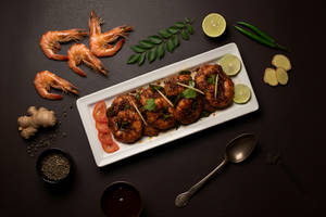 Chettinadu Prawn Pepper Fry